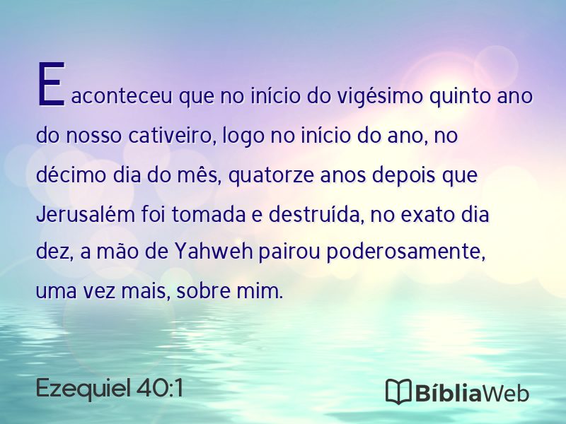 Ezequiel 40:1 em imagem para compartilhar