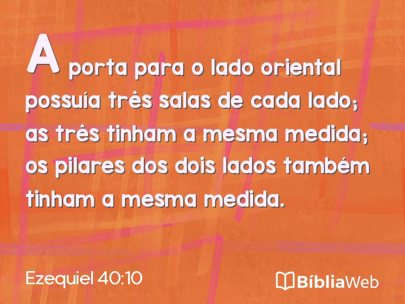 Ezequiel 40:10 em imagem para compartilhar