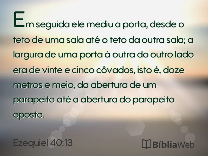 Ezequiel 40:13 em imagem para compartilhar