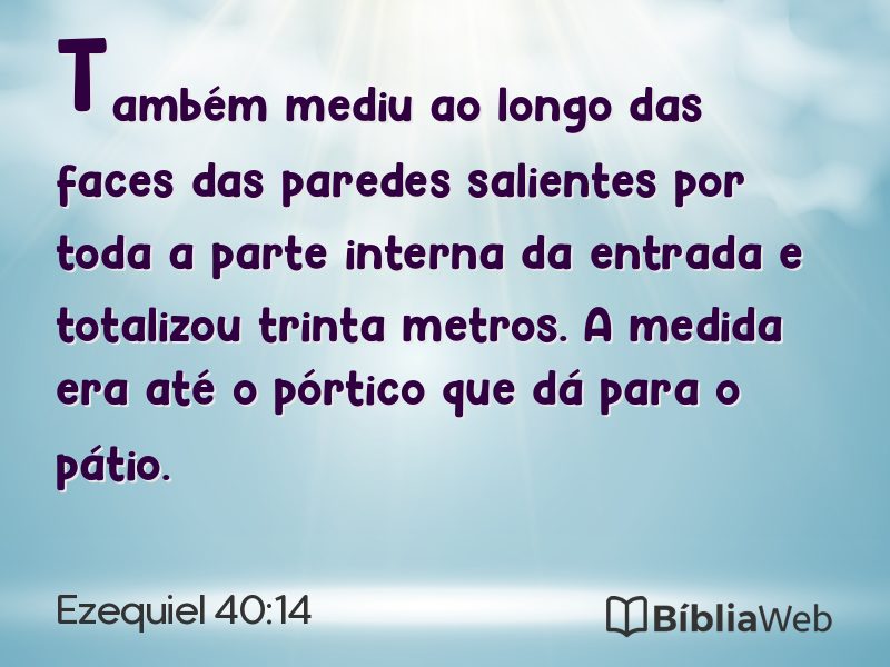 Ezequiel 40:14 em imagem para compartilhar