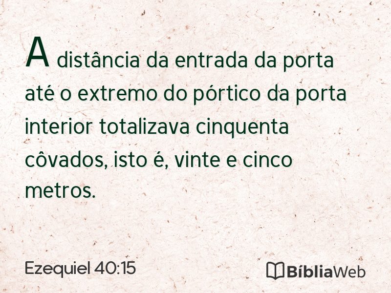 Ezequiel 40:15 em imagem para compartilhar