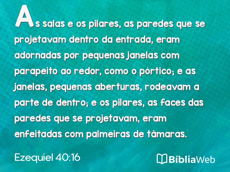 Ezequiel 40:16 em imagem para compartilhar
