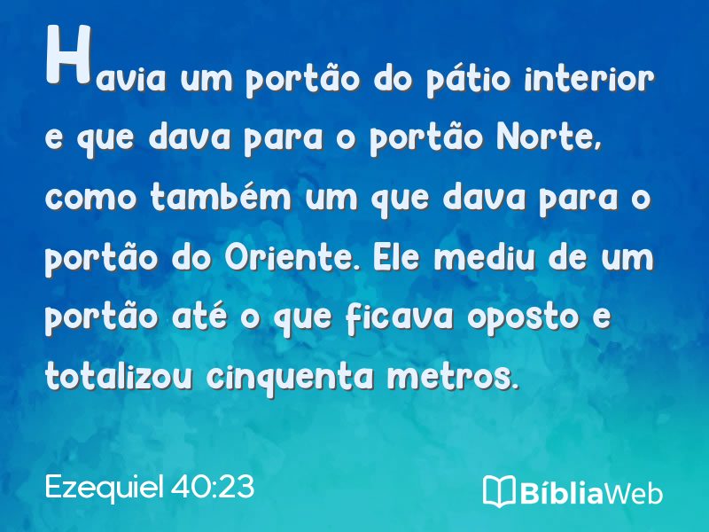 Ezequiel 40:23 em imagem para compartilhar