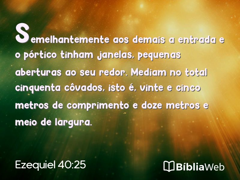 Ezequiel 40:25 em imagem para compartilhar
