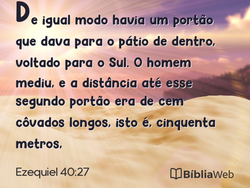 Ezequiel 40:27 em imagem para compartilhar