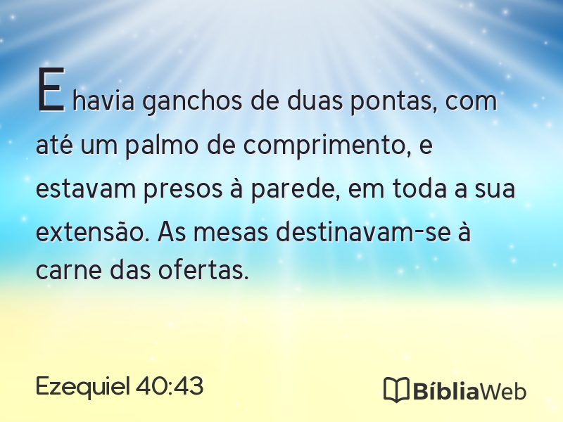 Ezequiel 40:43 em imagem para compartilhar