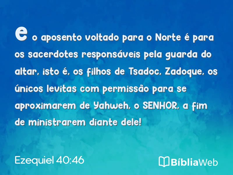 Ezequiel 40:46 em imagem para compartilhar