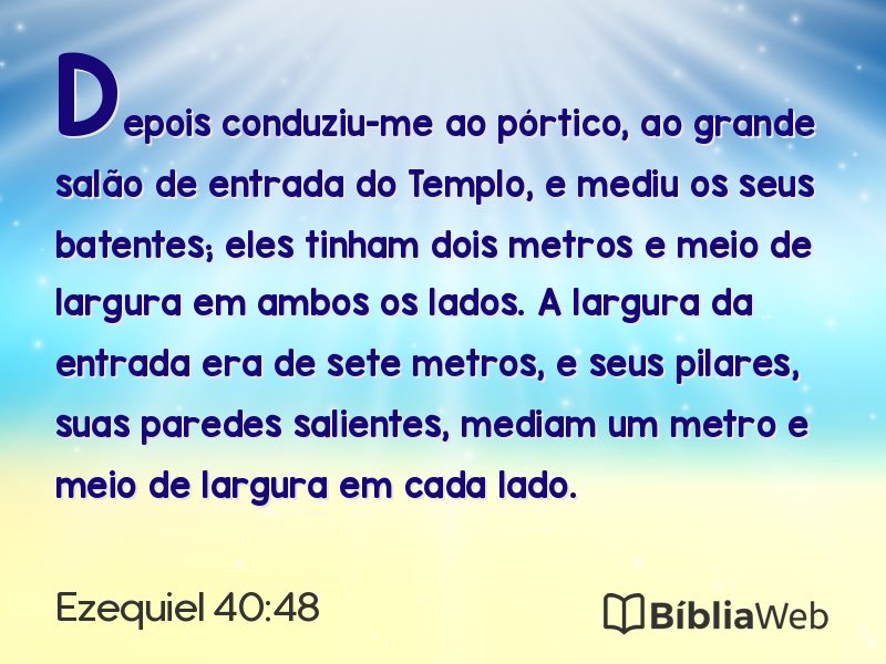 Ezequiel 40:48 em imagem para compartilhar