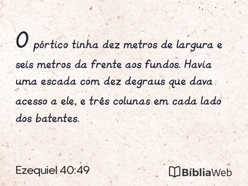 Ezequiel 40:49 em imagem para compartilhar