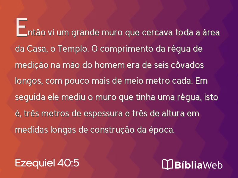 Ezequiel 40:5 em imagem para compartilhar