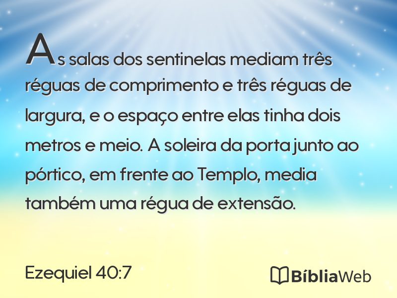 Ezequiel 40:7 em imagem para compartilhar
