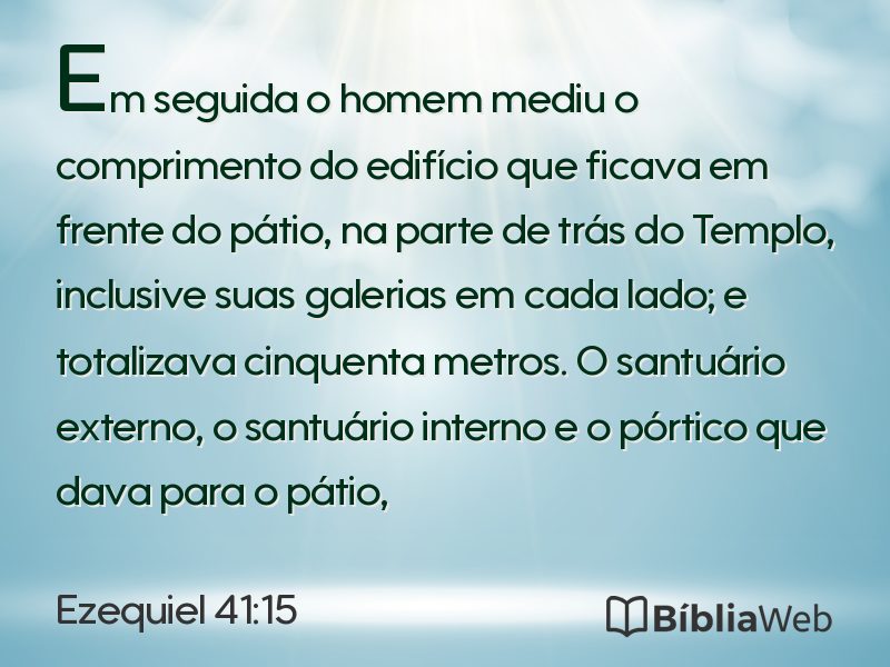 Ezequiel 41:15 em imagem para compartilhar