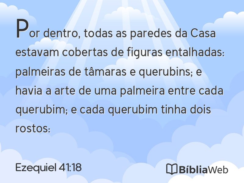 Ezequiel 41:18 em imagem para compartilhar