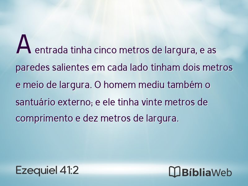 Ezequiel 41:2 em imagem para compartilhar