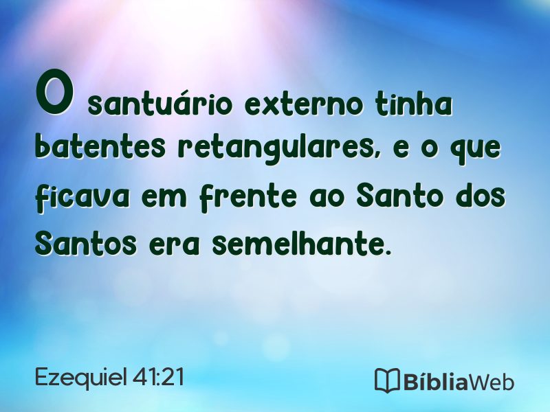 Ezequiel 41:21 em imagem para compartilhar