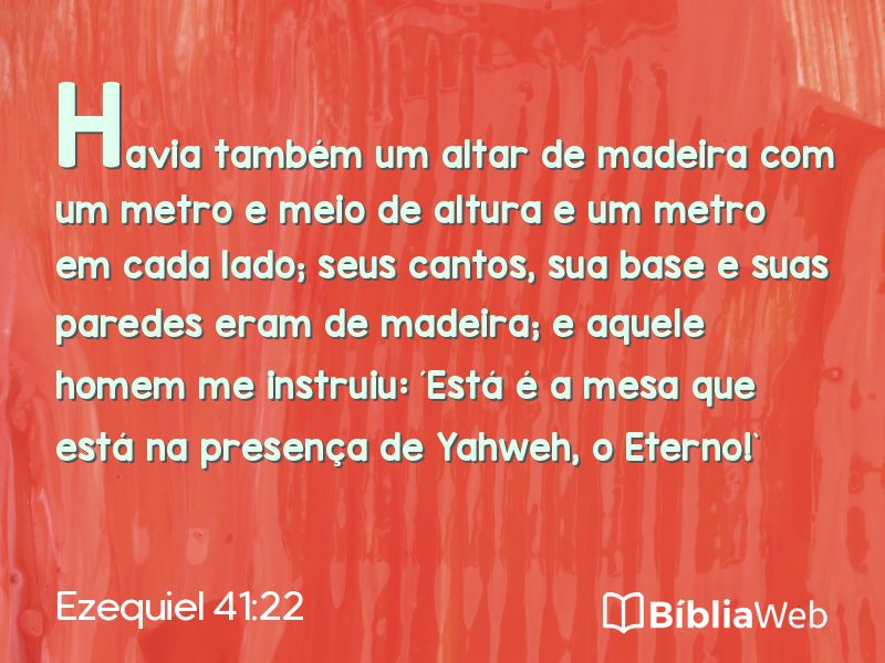 Ezequiel 41:22 em imagem para compartilhar