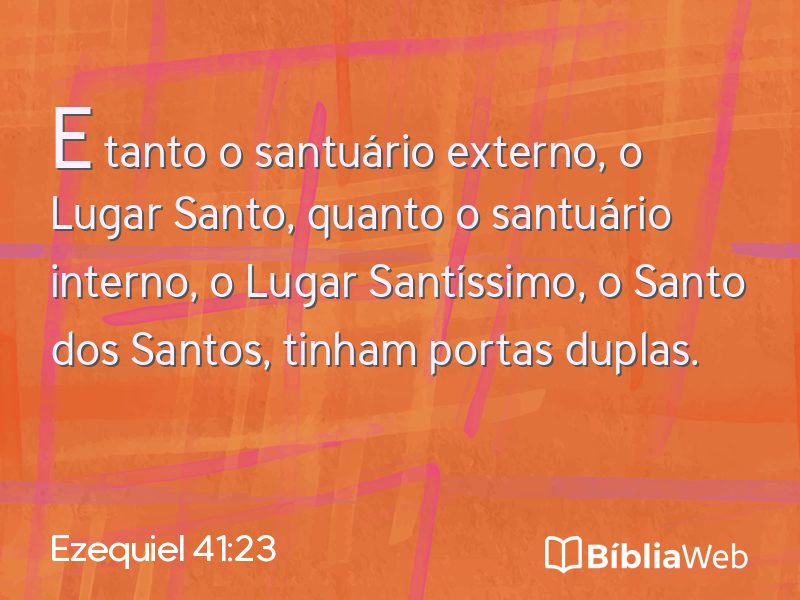 Ezequiel 41:23 em imagem para compartilhar