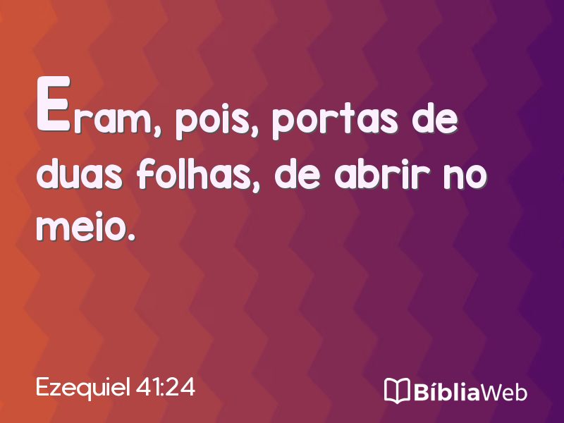 Ezequiel 41:24 em imagem para compartilhar