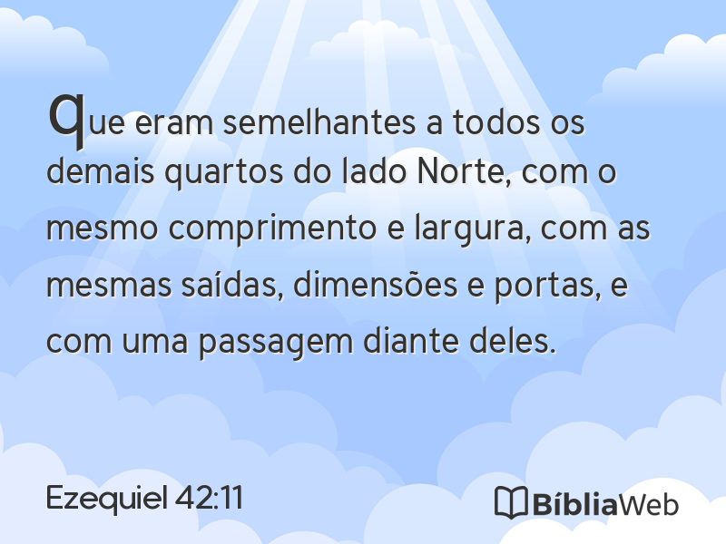 Ezequiel 42:11 em imagem para compartilhar