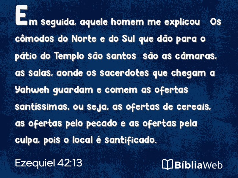 Ezequiel 42:13 em imagem para compartilhar