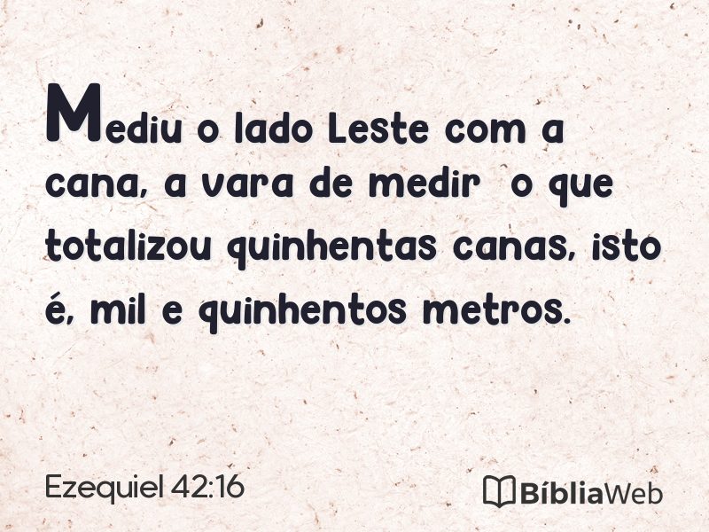 Ezequiel 42:16 em imagem para compartilhar