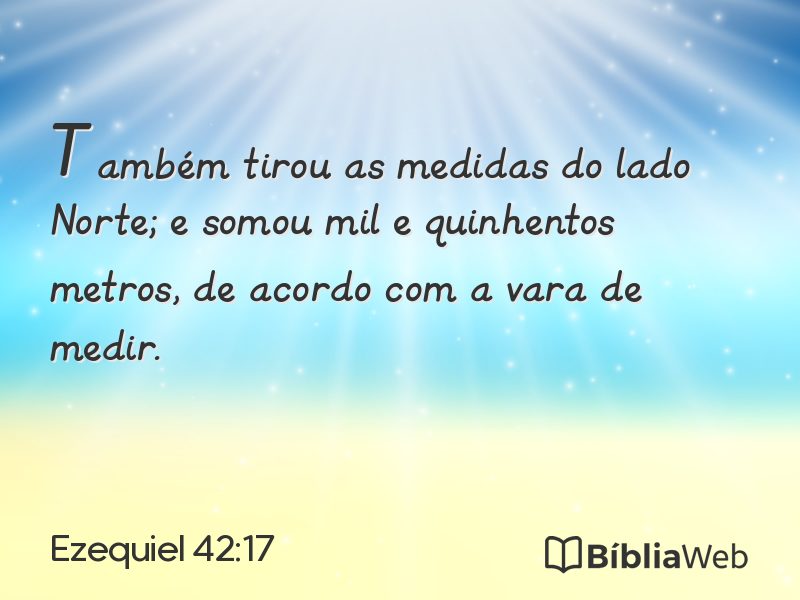 Ezequiel 42:17 em imagem para compartilhar