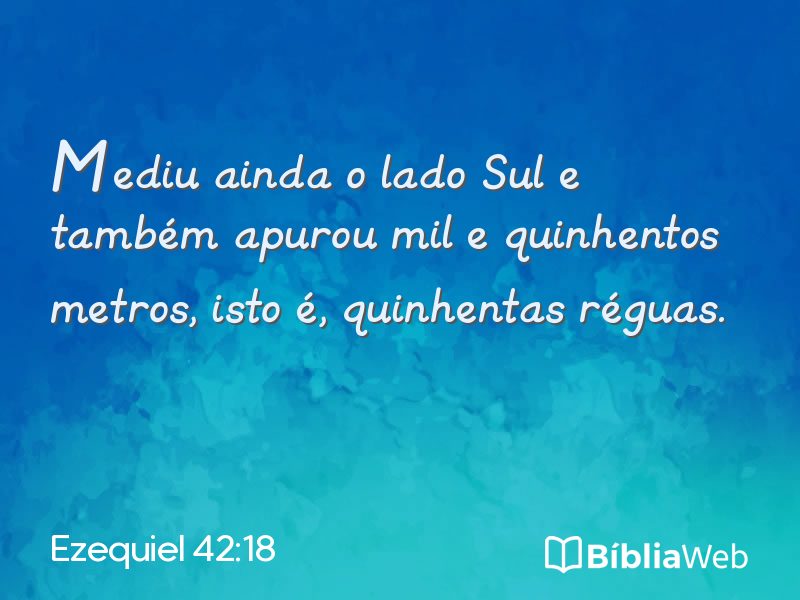Ezequiel 42:18 em imagem para compartilhar