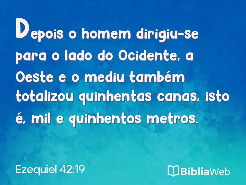 Ezequiel 42:19 em imagem para compartilhar