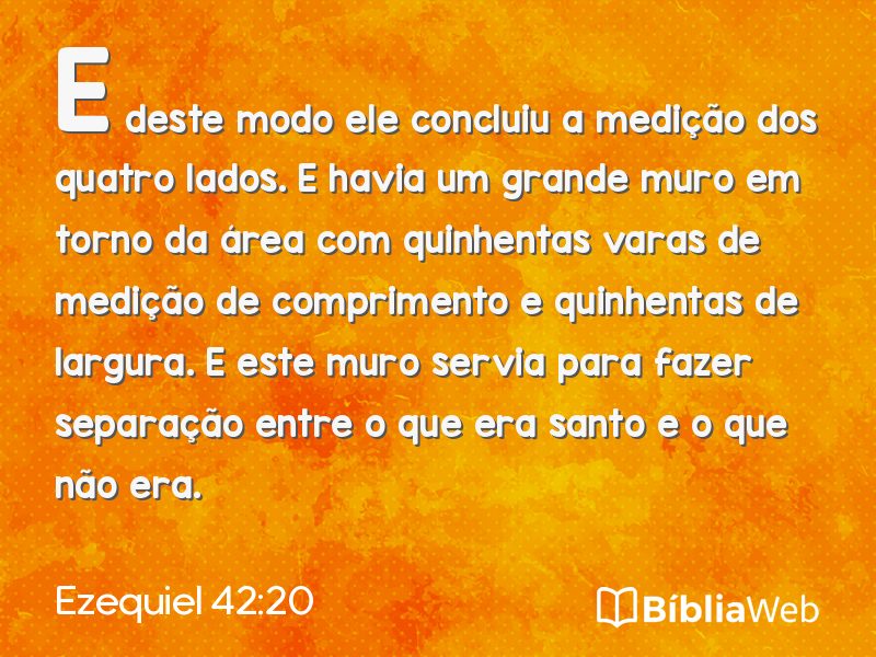 Ezequiel 42:20 em imagem para compartilhar