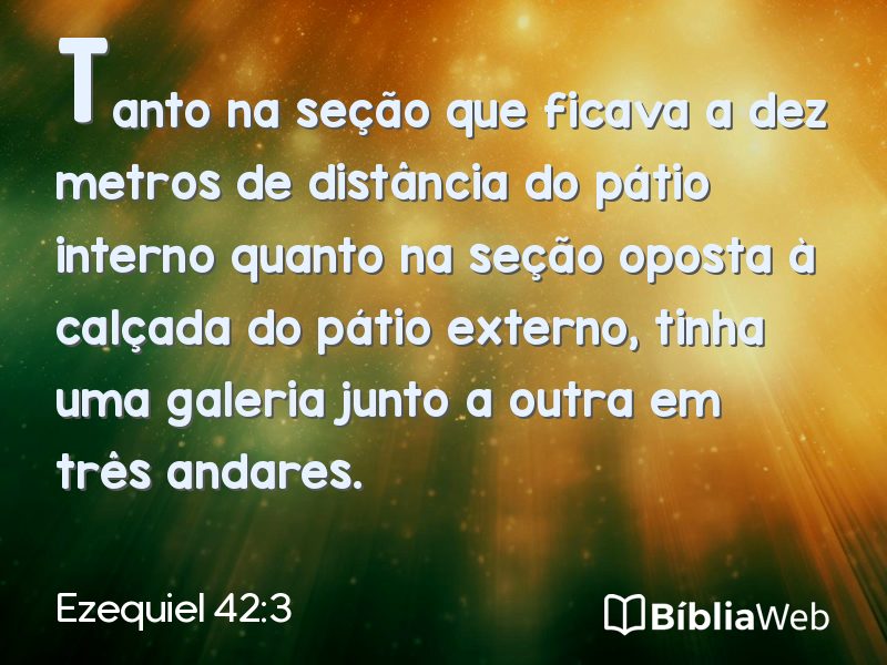 Ezequiel 42:3 em imagem para compartilhar