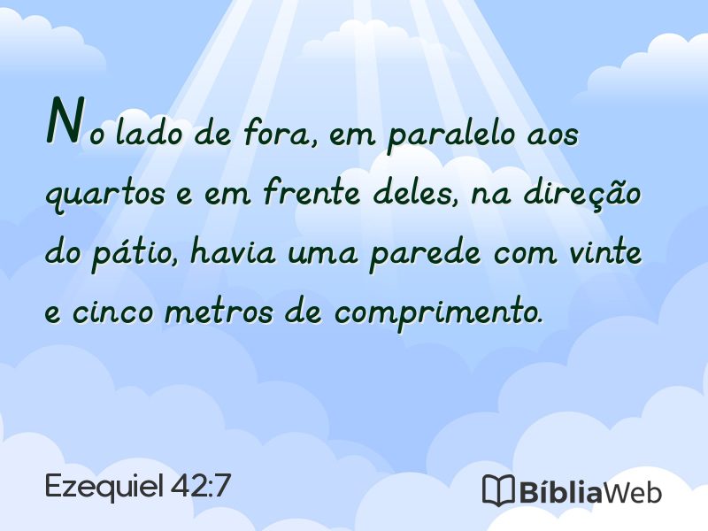Ezequiel 42:7 em imagem para compartilhar