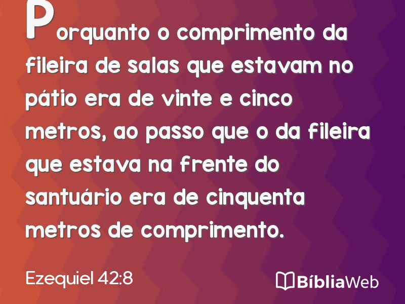 Ezequiel 42:8 em imagem para compartilhar