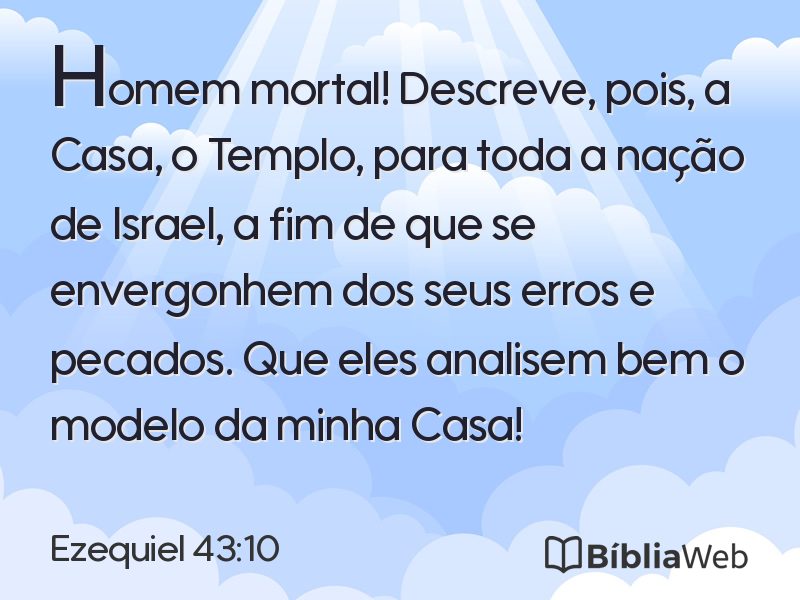 Ezequiel 43:10 em imagem para compartilhar