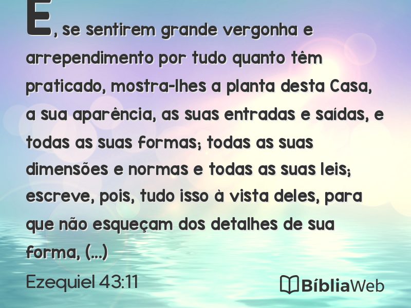 Ezequiel 43:11 em imagem para compartilhar