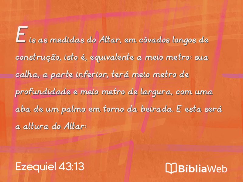 Ezequiel 43:13 em imagem para compartilhar