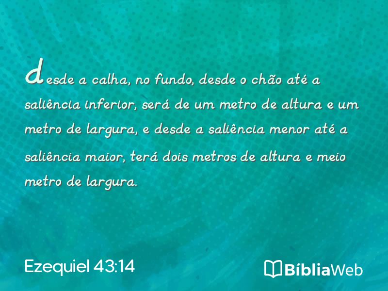 Ezequiel 43:14 em imagem para compartilhar