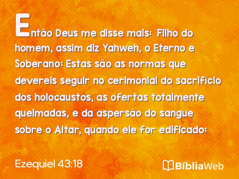 Ezequiel 43:18 em imagem para compartilhar