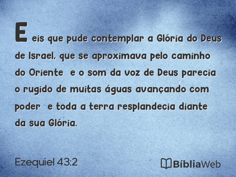 Ezequiel 43:2 em imagem para compartilhar