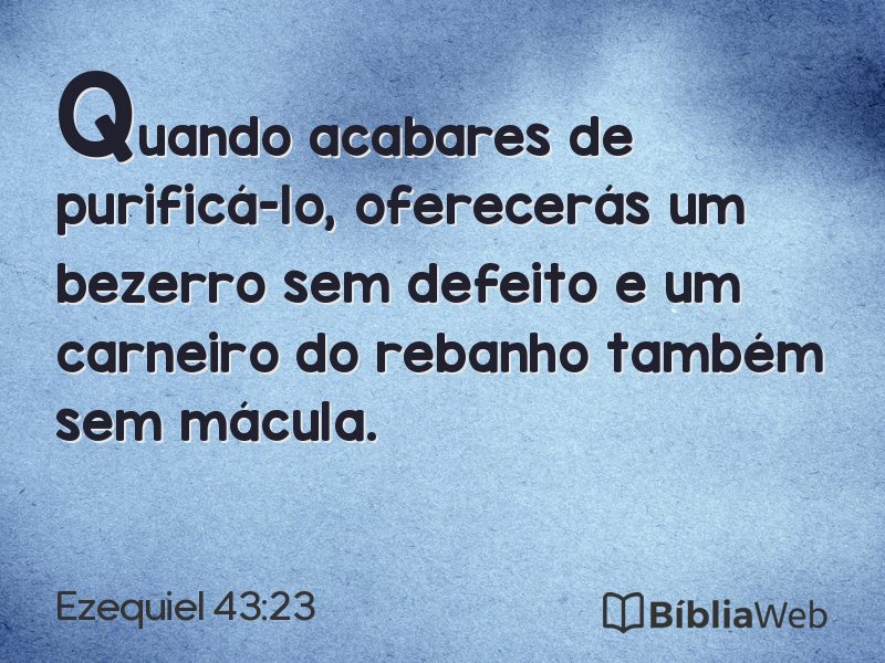 Ezequiel 43:23 em imagem para compartilhar