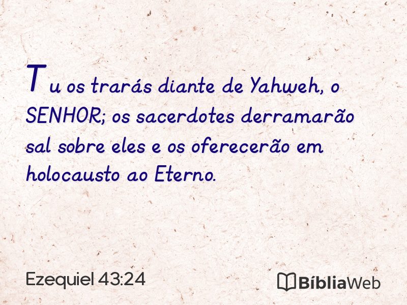 Ezequiel 43:24 em imagem para compartilhar