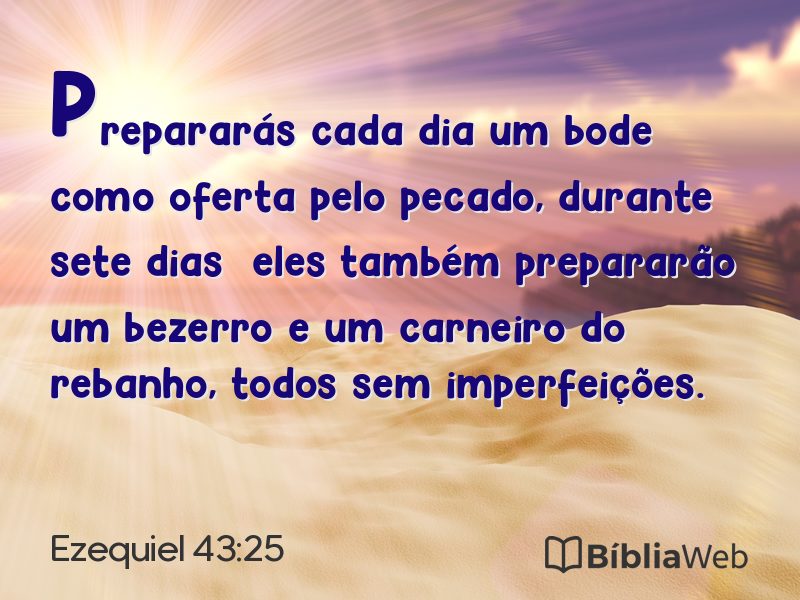 Ezequiel 43:25 em imagem para compartilhar