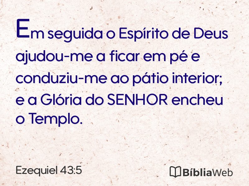Ezequiel 43:5 em imagem para compartilhar