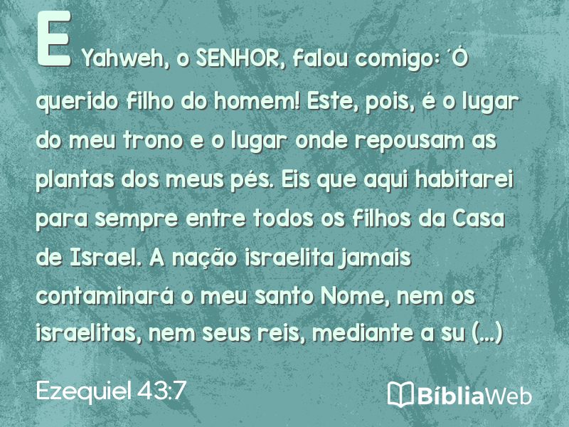 Ezequiel 43:7 em imagem para compartilhar