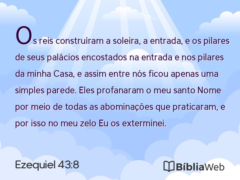 Ezequiel 43:8 em imagem para compartilhar