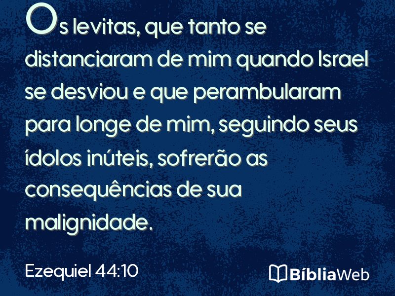 Ezequiel 44:10 em imagem para compartilhar