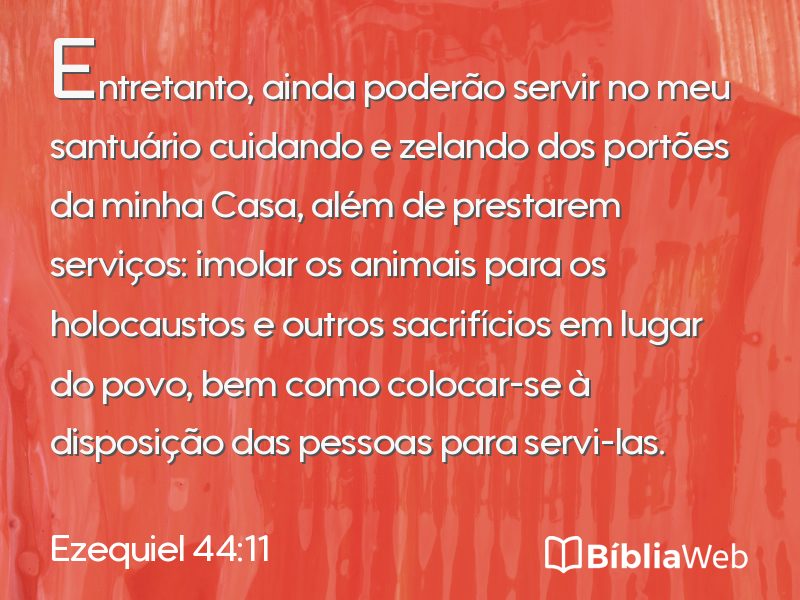 Ezequiel 44:11 em imagem para compartilhar