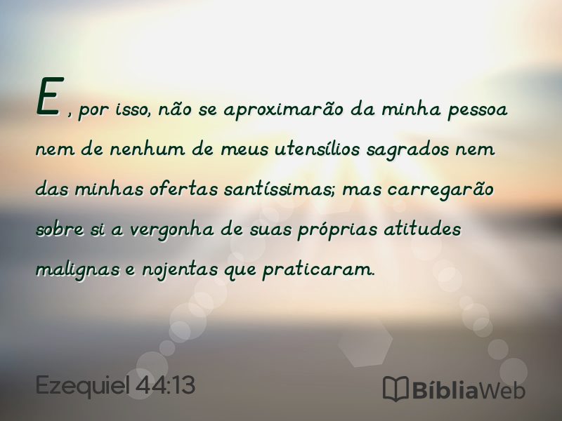 Ezequiel 44:13 em imagem para compartilhar