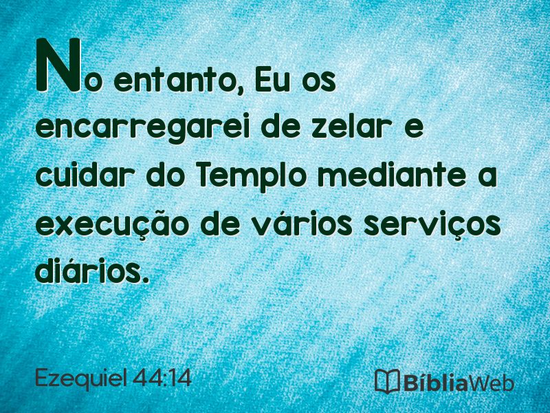 Ezequiel 44:14 em imagem para compartilhar