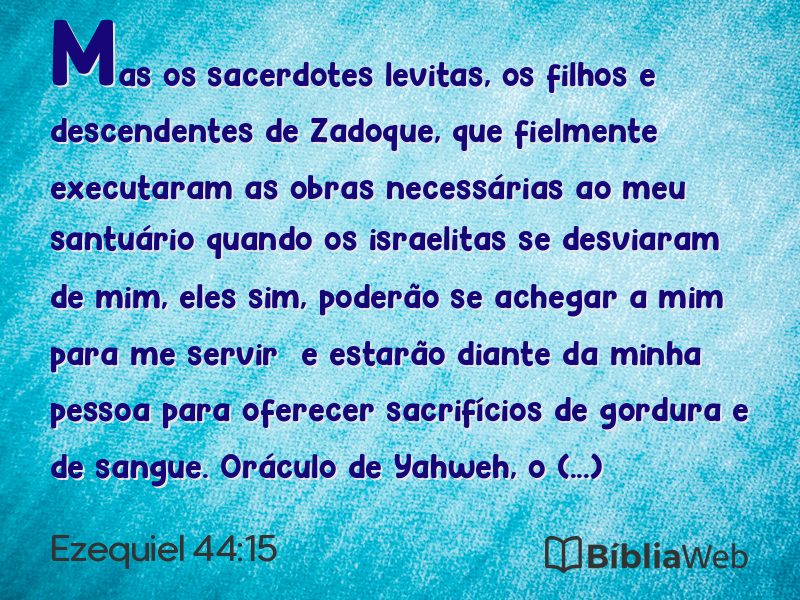 Ezequiel 44:15 em imagem para compartilhar