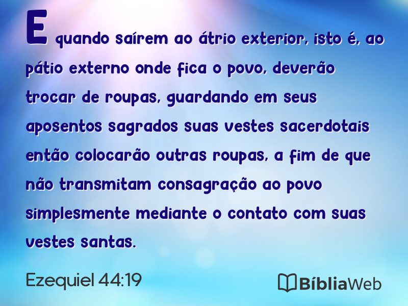 Ezequiel 44:19 em imagem para compartilhar